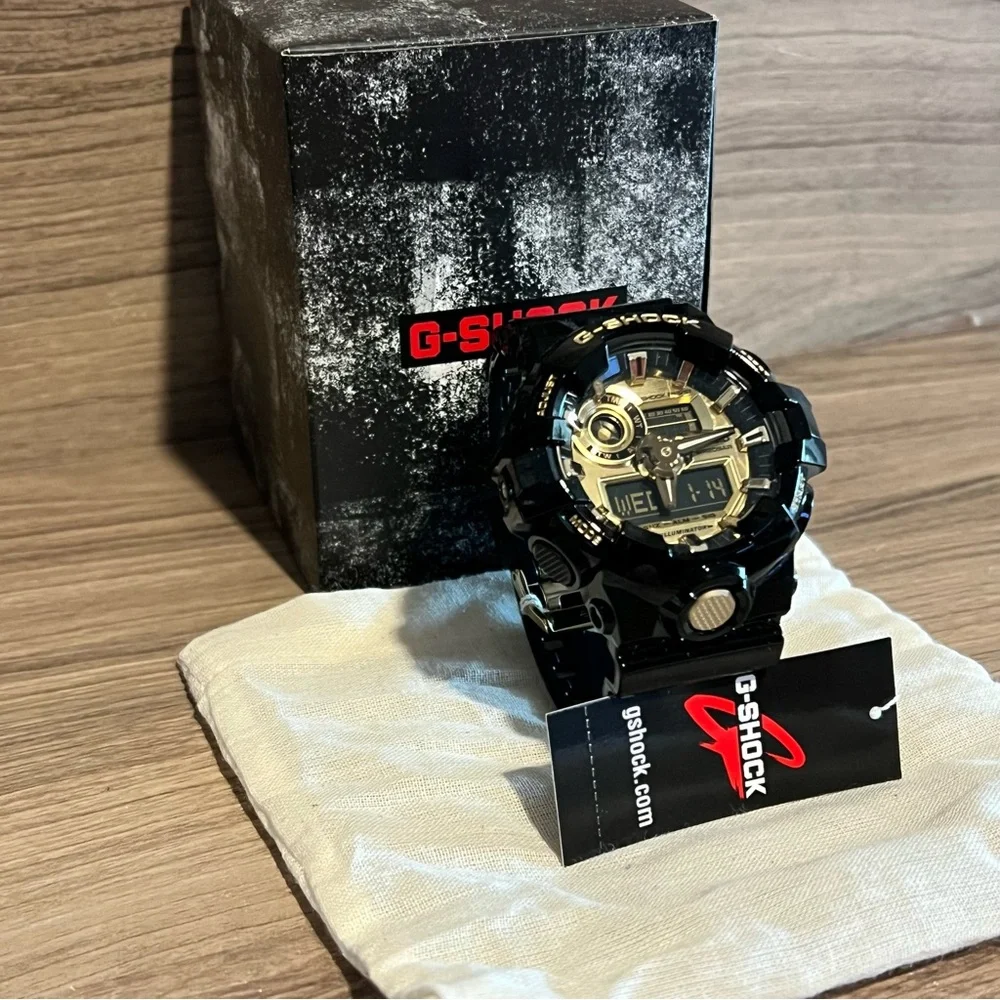 Casio G-Shock GA710GB-1A Analog/Digital Watch (Black/Gold) - Picture 4 of 6